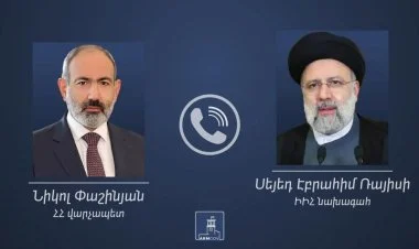 Paşinyan Moskva səfəri ərəfəsidə Rəisi ilə telefonla danışıb