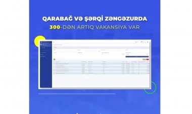 Qarabağ və Şərqi Zəngəzurda 300-dən artıq vakansiya var