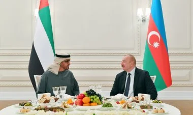 Əl Nəhyanın şərəfinə rəsmi ziyafət verildi FOTO