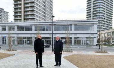 Prezident Bakı Ağ Şəhərin Mərkəzi Park Kvartalında olub