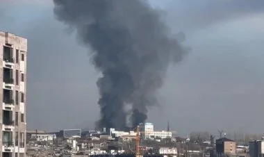 İrəvanda konserv zavodunda güclü yanğın baş verib