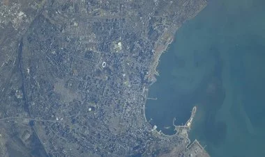 Beynəlxalq Kosmik Stansiyadan Bakı belə görünür
