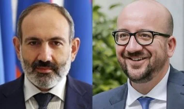 Şarl Mişel Paşinyanla görüşündən xəbər yayıb