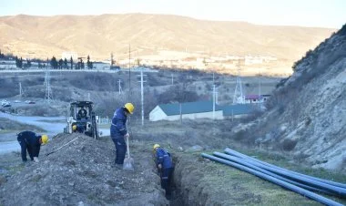 Azad edilən ərazilərdə 218 kilometr su xətti çəkilib