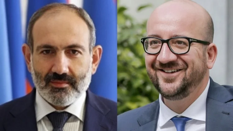 Şarl Mişel Paşinyanla görüşündən xəbər yayıb