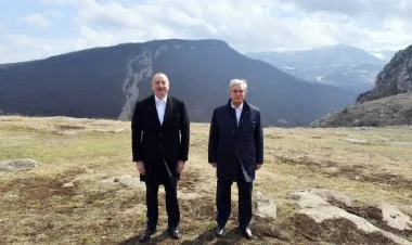 İlham Əliyevlə Tokayev Şuşada FOTO