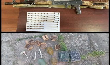 Beyləqanda avtomat və qumbara tapıldı