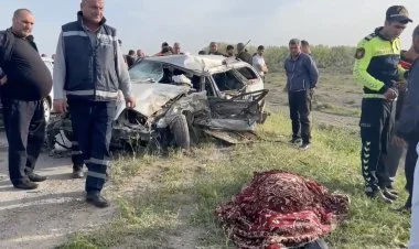 Kürdəmirdə ağır yol qəzası baş verib, ölən var FOTO