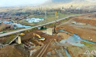 Ağdərə-Ağdam yolunun inşasına başlanıldı FOTO