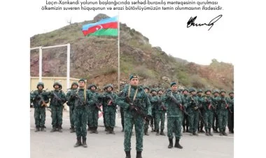 "Laçın" sərhəd-buraxılış məntəqəsinin qurulmasının 1 ili