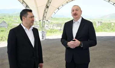 İlham Əliyev və Sadır Japarov Füzuli və Ağdama gedib FOTO