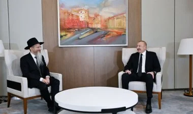 İlham Əliyev Rusiyanın Baş ravvinini qəbul edib