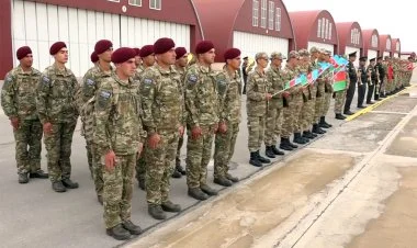 Hərbçilərimiz Türkiyəyə yola düşdü VİDEO