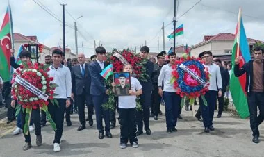 Şəhid Novruz Quliyev Füzulidə torpağa tapşırıldı