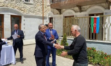 Şuşaya köçürülən sakinlərə açarlar təqdim edildi