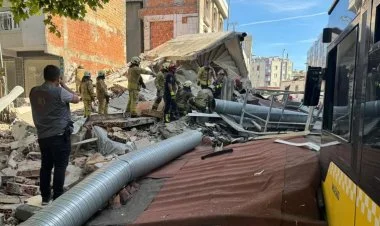 İstanbulda bina çöküb, dağıntılar altında ölən var VIDEO
