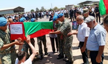 Şəhid Namiq Cəfərovun nəşinin qalıqları Saatlıda dəfn edildi