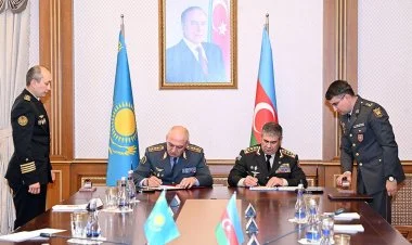 Azərbaycanla Qazaxıstan arasında hərbi saziş imzalandı VİDEO