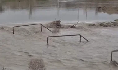 Pirsaat çayından sel keçib