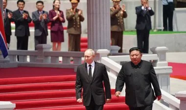 Putin və Kim Çen In Pxenyanda mühüm bəyanatlar veriblər