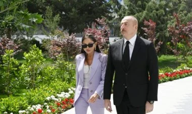 Prezidentlə xanımı Botanika İnstitutu binasının açılışında