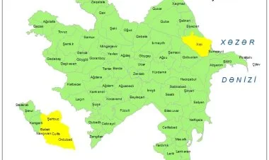 Küləkli hava şəraiti ilə bağlı sarı xəbərdarlıq