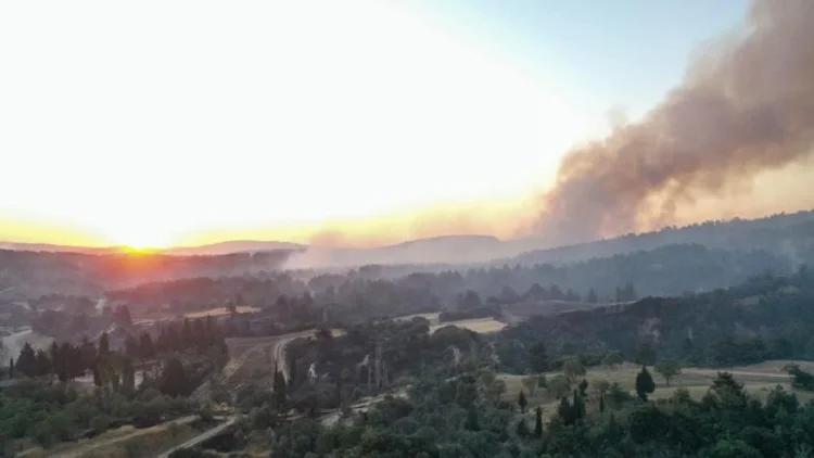 Çanaqqaladakı meşə yanğını məhdudlaşdırılıb YENİLƏNİB