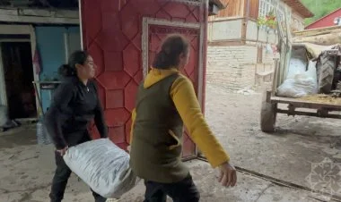 Qoydan kənd sakinlərinin hamısı təxliyə olundu FOTO