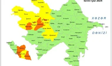 Güclü küləklə bağlı sarı və narıncı xəbərdarlıq