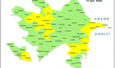 Küləklə bağlı sarı xəbərdarlıq