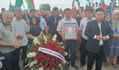 Şəhid Muğan Əliyevin nəşinin qalıqları Füzulidə  dəfn olunub