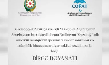 "Qarabağ" mahnısı ilə bağlı rəsmi açıqlama
