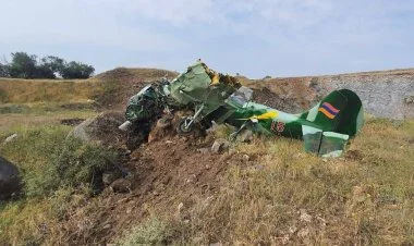 Ermənistanda təyyarə qəzası: ölənlər var FOTO
