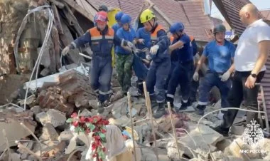 Krasnodar diyarının Abşeronsk şəhərində güclü partlayış FOTO