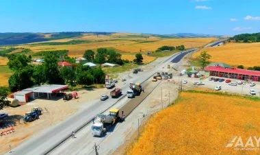 Muğanlı-İsmayıllı-Qəbələ yolu yenudən qurulur VİDEO