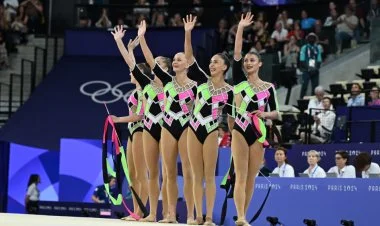 Bədii gimnastika üzrə qrup hərəkətləri komandası 5-ci yerdə