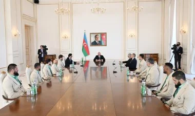 Prezident Olimpiadada medal qazanan idmançıları qəbul etdi