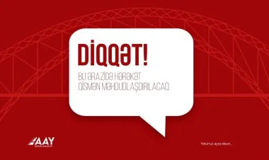 Aeroport-Mərdəkan-Zağulba yolunda hərəkət məhdudlaşdırılır