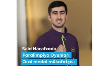 Paris-2024: Daha bir paralimpiyaçımız qızıl medal qazandı