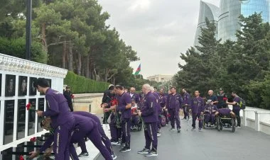 Paralimpiyaçılar Şəhidlər xiyabanını ziyarət edib