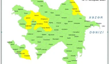 Küləkli hava şəraiti ilə bağlı “sarı” xəbərdarlıq verilib