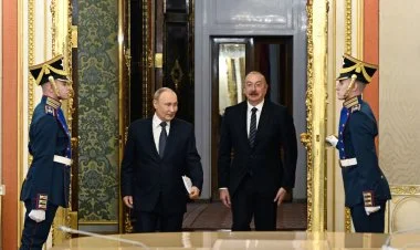 Moskvada İlham Əliyevin Vladimir Putinlə görüşü olub FOTO