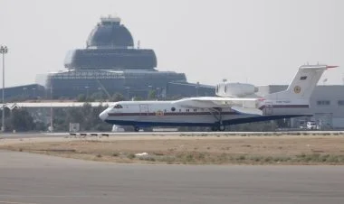 Amfibiya təyyarəmiz Türkiyədən geri qayıdıb VİDEO