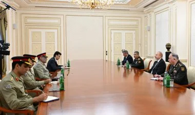 Prezident Pakistanın yüksək vəzifəli hərbçisini qəbul edib