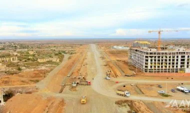 Ağdamda daxili yolların tikintisi icra olunur VİDEO