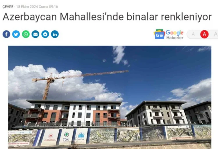 Kahramanmaraşdakı “Azərbaycan” məhəlləsində binalar üzlənir