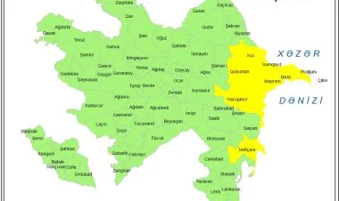 Küləkli hava şəraiti ilə bağlı sarı xəbərdarlıq verilib