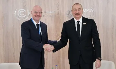 Prezident İlham Əliyev FIFA-nın prezidenti ilə görüşüb FOTO