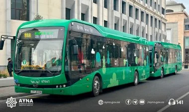 Bakıda elektrikli avtobuslar bir neçə marşruta çıxıblar