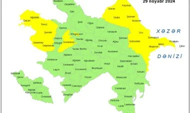Küləklə bağlı sarı xəbərdarlıq verildi